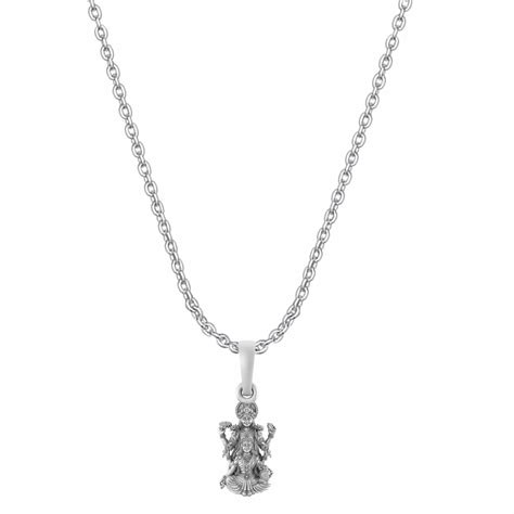 Akshat Sapphire Sterling Silver (92.5% purity) God Vishnu Laxmi Chain