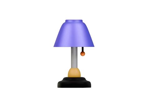 Stylish 3d rendered table lamp with purple shade | Premium PSD