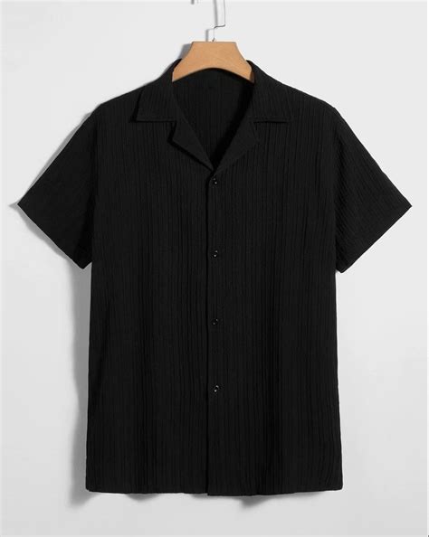 Ravage Loose Fit Black Cuban Collar Shirt – Ravage Clothing