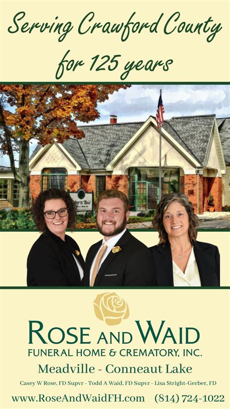 Rose And Waid Funeral Home & Crematory, Inc. - Meadville & Conneaut ...