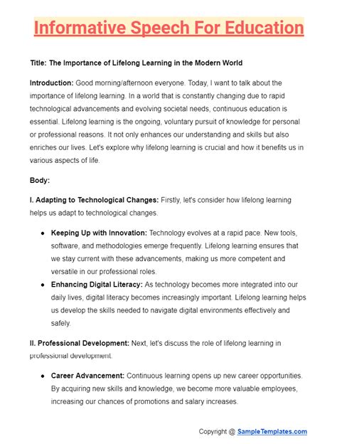 Example of Informative Speech 的图像结果