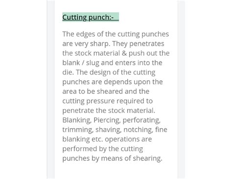 SOLUTION: Types of punches - Studypool