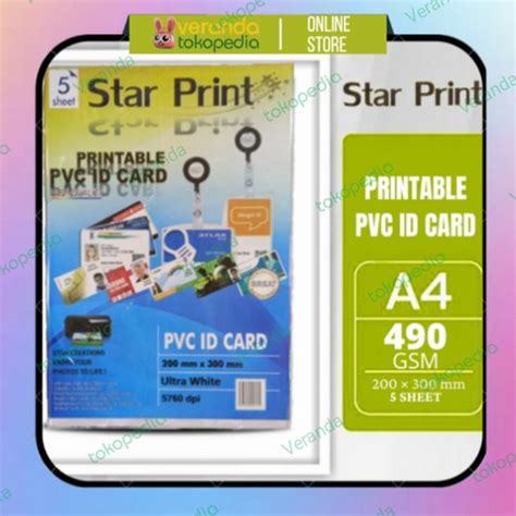 Jual Star Print Printable PVC ID Card A4/5s - Kota Bandung - Veranda ...