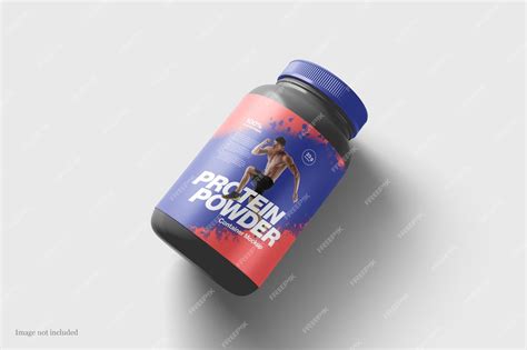 Premium PSD | Protein powder jar mockup