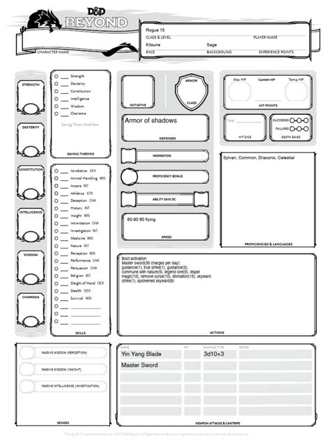 Dnd 5E Downloadable Character Sheet 的图像结果