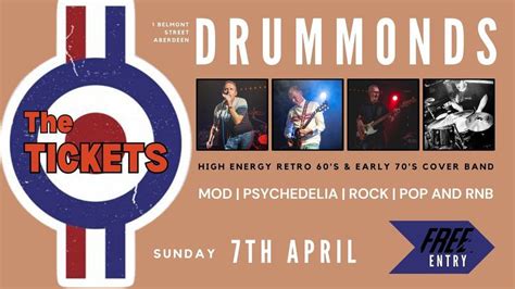 The Tickets | Retro 60s & early 70s Cover Band | Free Entry, Drummonds ...