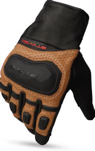 Ignyte Gauntlet Full Finger Bike Riding Leather Gloves with Touch ...