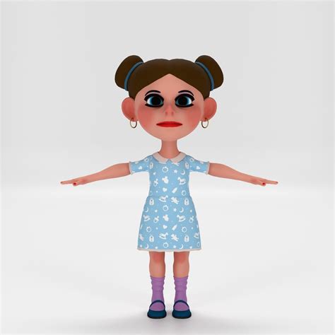 Nishu Cute Girl 3D Model (Blender File) - Deepak Graphics