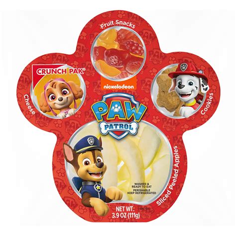 Crunch Pak Paw Patrol with Sweet Sliced Apples, Fruit Snacks, Cheese ...