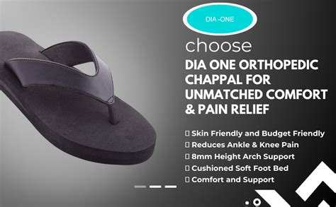 DIA ONE Orthopedic Slipper Chappal RUBBER Sole MCP Insole Pain Relief ...