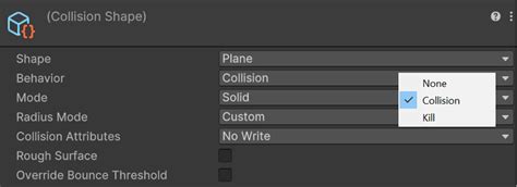 Unity Collision Chart 的图像结果