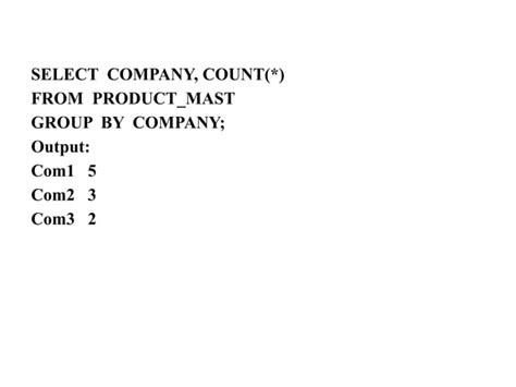 Image result for Aggregate DBMS Examples