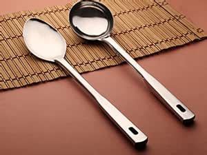 HOMFRO Pack of 2 Stainless Steel Deep Ladle | Soup/Milk Ladle/Karchi ...
