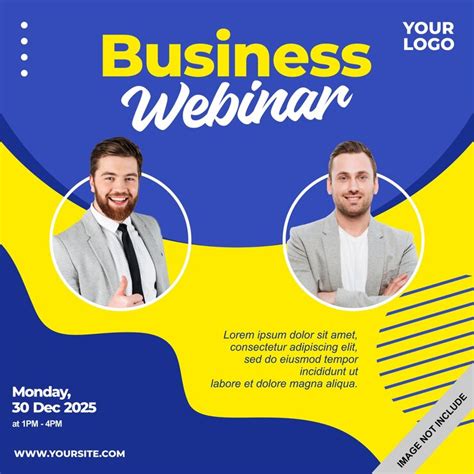 Professional webinar business instagram post template | Premium Vector