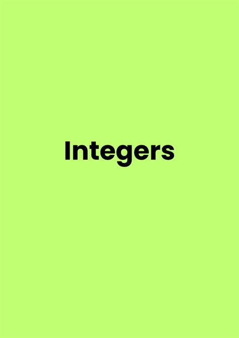 Flashcard: Integers Video Lecture - Mathematics (Maths) Class 7