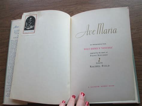 AVE MARIA An Interpretation From Walt Disneys FANTASIA vintage 1940 Rachel Field | #2022071729