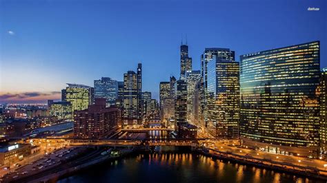 Chicago at Night Wallpapers - Top Free Chicago at Night Backgrounds ...
