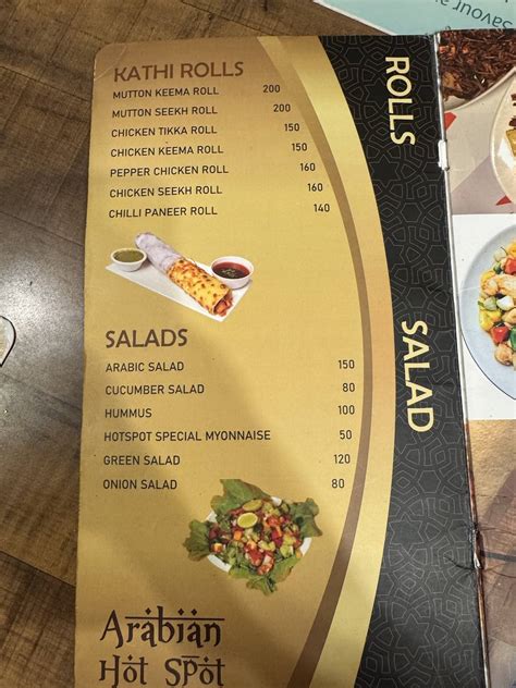 Menu at Arabian Hotspot, Bengaluru, Kalyan Nagar ph: 9513948000