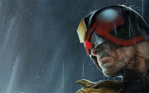 Judge Dredd, comic books, rain, HD Wallpaper | Rare Gallery