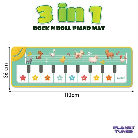 3 in 1 Rock N Roll Musical Piano Playmat for Kids 3 Years+|PLANETTUNES ...