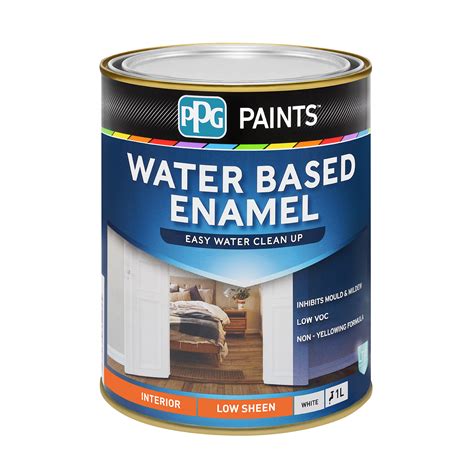 PPG Paints White Low Sheen Water Based Enamel Paint - Bunnings New Zealand