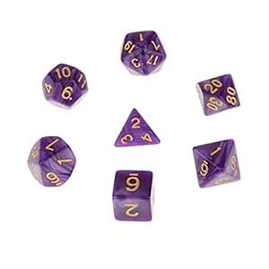 UJEAVETTE® 7X Glitter Polyhedral Dices for DND16mm for Dungeons and ...
