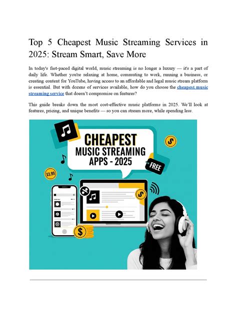 Top 5 Cheapest Music Streaming Services in 2025: Stream Smart, Save ...