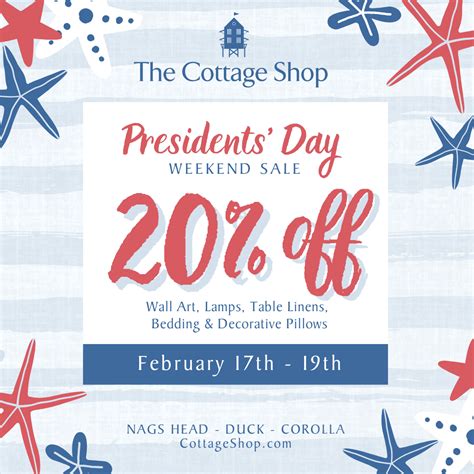 Presidents' Day Weekend Sale - Feb. 17th-19th – The Cottage Shop