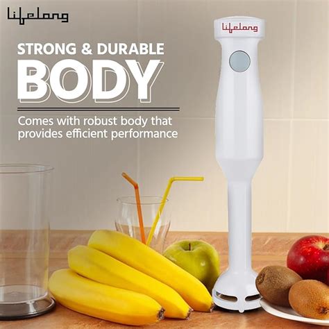 Lifelong 300W Stainless Steel Hand Blender – Low Noise, Anti-Splash ...