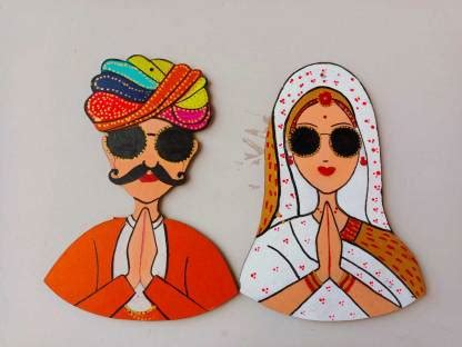 NEEL ART AND CRAFTS PADHARO SA MALE FEMALE HANDICRAFT Pack of 2 Price ...