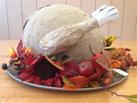 Crafting a Festive Papier Mâché Turkey Centerpiece for Thanksgiving ...
