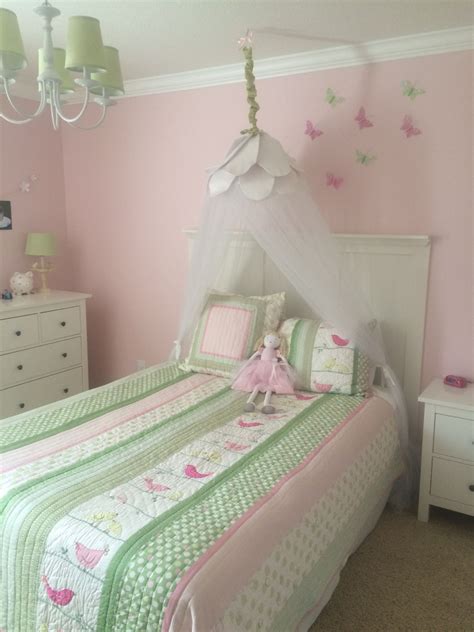 Callie's Big Girl Bedroom with Pottery Barn Kids Bedding and Canopy