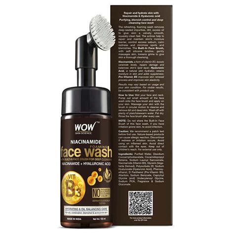 Buy WOW SKIN SCIENCE NIACINAMIDE FOAMING FACE WASH + BUILT-IN BRUSH ...