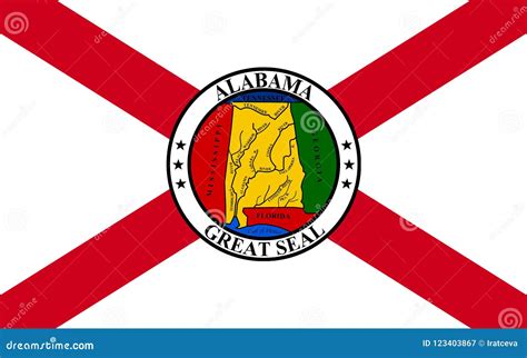 Flag of Alabama, USA stock image. Image of cross, states - 123403867