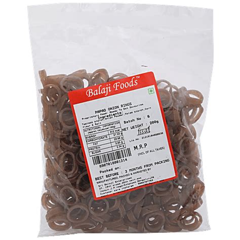 Buy Balaji Foods Fryums Onion Rings 200 Gm Online At Best Price of Rs ...