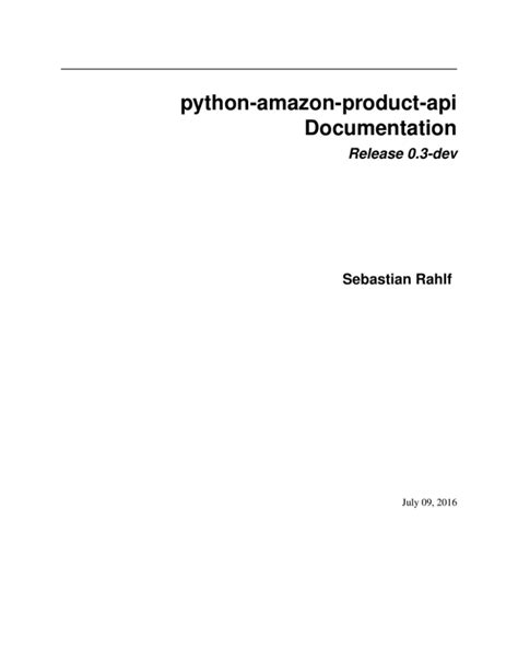 Image result for Amazon API Documentation