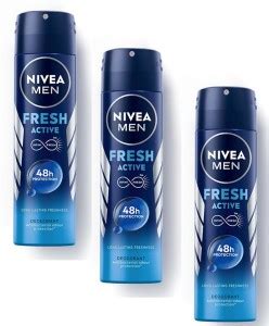 NIVEA MEN Fresh Active Original 48 Hours Deodorant, 150 ml Pack of 3 ...