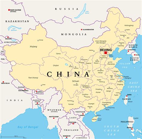 Printable Map Of China With Cities