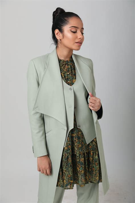 Women's Classic Sage Green Three Piece Suit – The Ambition Collective