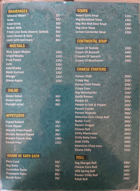 Menu at TFT - The Food Town, Nagpur