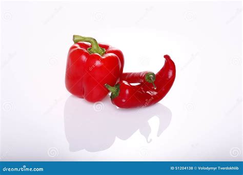 Red Sweet and Hot Chili Peppers Stock Photo - Image of health, gourmet ...