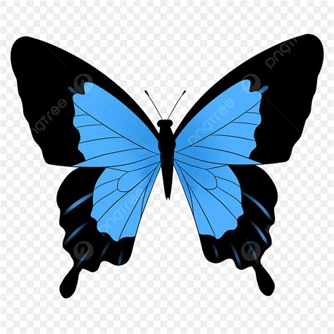 Blue Butterfly Clipart Hd PNG, Blue And Black Romantic Butterfly ...