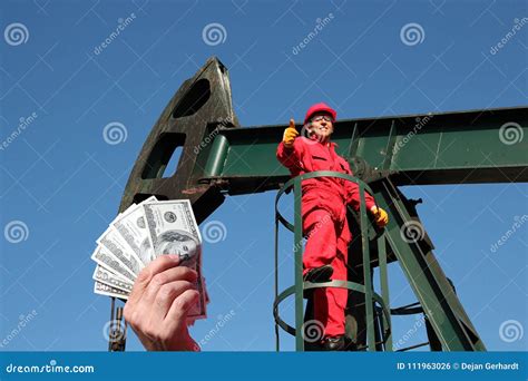Oil Field Worker Salaries Concept Stock Photo - Image of currency, company: 111963026