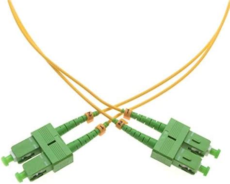 3m (10ft) SC APC to SC APC Duplex Fiber Optic Patch Cable SM - Single ...