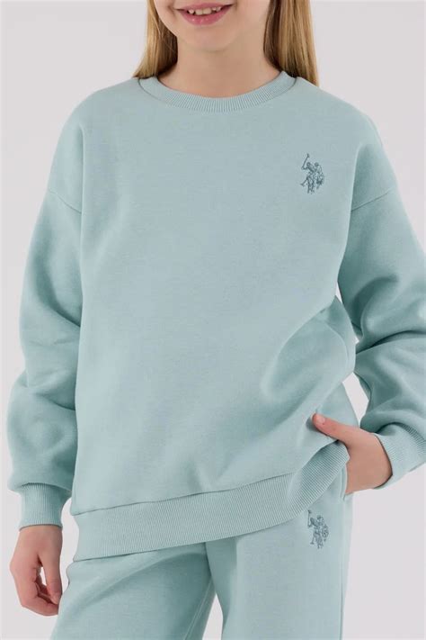 U.S. Polo Assn. Sea Green U.S. Polo Assn Girls Sea Green Tracksuit Set ...