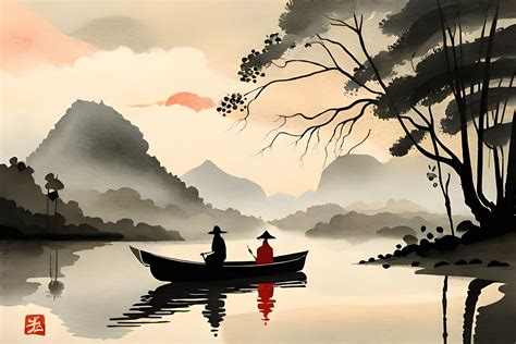 Traditional Japanese Landscape Painting