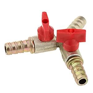 ATORSE 3 Way Y Shaped Gas Fuel Valve - Brass Barbed Y Shaped Ball Valve ...