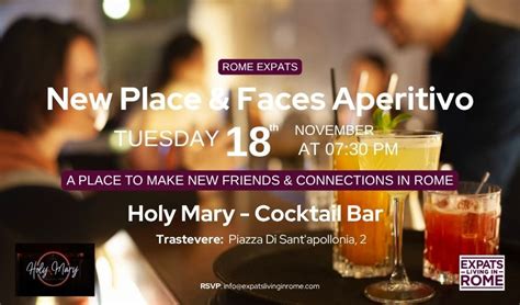 #RomeExpats: New Places and Faces in Trastevere, Holy Mary - Cocktail ...