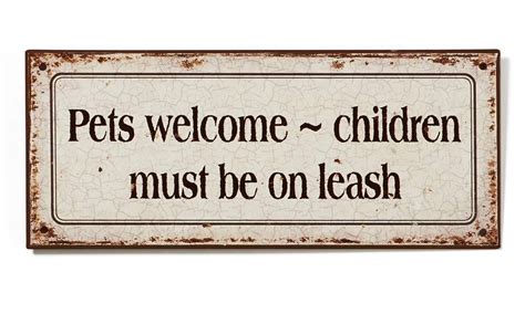Buy Gift Craft Pets Welcome Tin Wall Sign Online at Low Prices in India ...