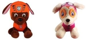 Skylofts Stuffed Cute Paw Patrol Skye & Zuma Dog Soft Toys - 18 cm ...
